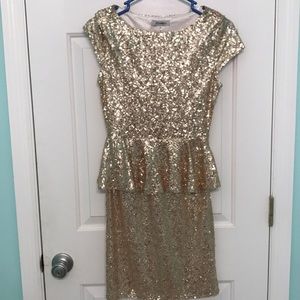 Gold sequence lulu dress